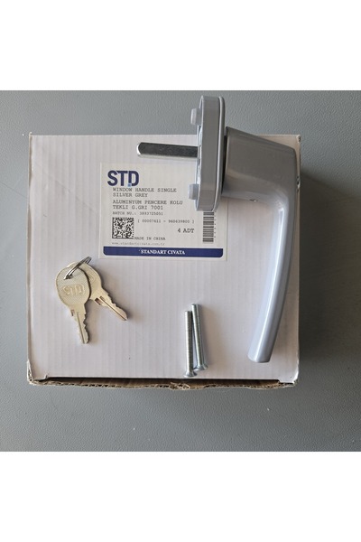 Std Tek Taraflı Kilitli Pencere Kolu Gümüş