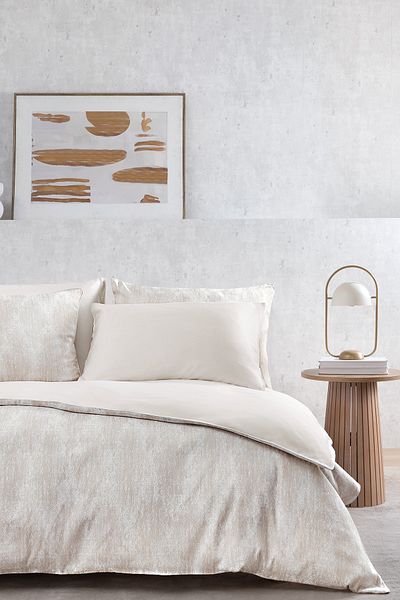 Yataş Summer Charme Shiva Double Satin Duvet Cover Set - Beige