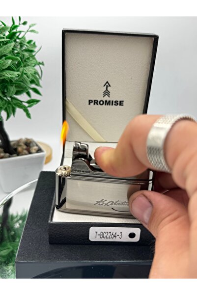 promisse Marka Siyah Gazlı Tasarım Çakmak Gazi Mustafa Kemal Atatürk Türk İmzalı