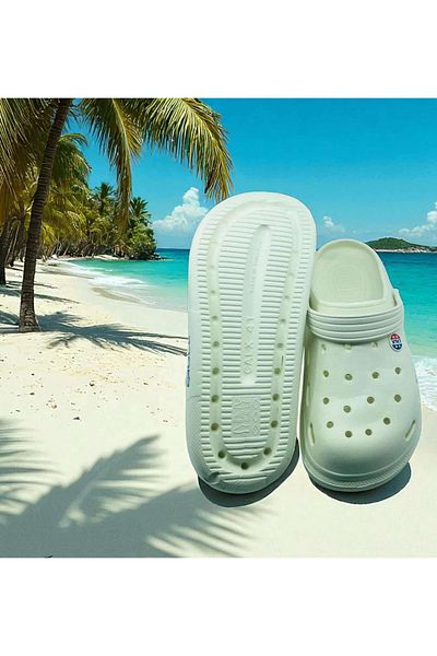 ÇEÇEN HOME Non-Slip Sole Unisex Hospital, Beach Slippers, Light-Comfortable, Water Resistant Cross Slippers