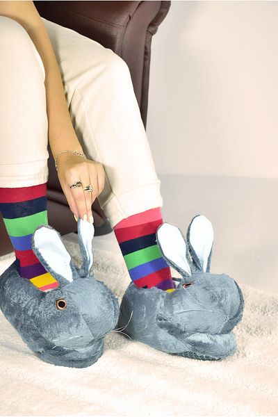 Peta Γυναικείες Παντόφλες Animal Winter Plush Rabbit Slippers House