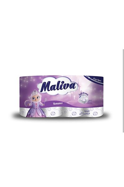 Maliva Pack of 3 x Maliva Romance scented toilet paper 8 rolls, 3 layers, 17M/roll