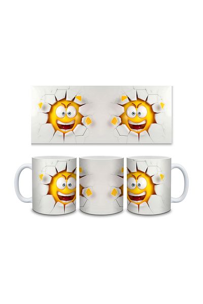IŞILAY PROMOSYON 3D Emoji Printed Mug