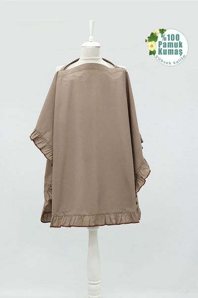 mordesign Ruffled Baby Nursing Cover; Stroller, Stroller Cover, Breastfeeding Bib Ruffle Series Capuchino