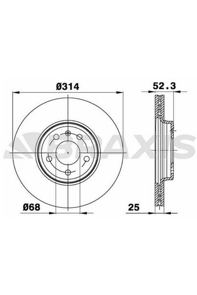 BRAXIS On Brake Mirror Air A4 8EC 2.0 TDI 06 A4 8K2 A4 Avant 8K5 1.8 TFSI / 1.8 TFSI Quattro / 2.0 TFSI /
