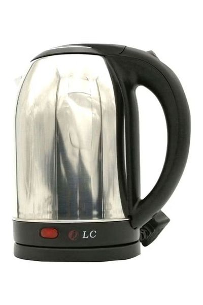 DLC Electric Kettle – 2L Capacity, Stainless Steel Body (Silver/Black)