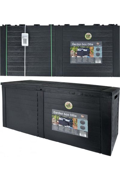 Koopman Garden Storage Box 460L, Foldable Lid, Plastic, Anthracite