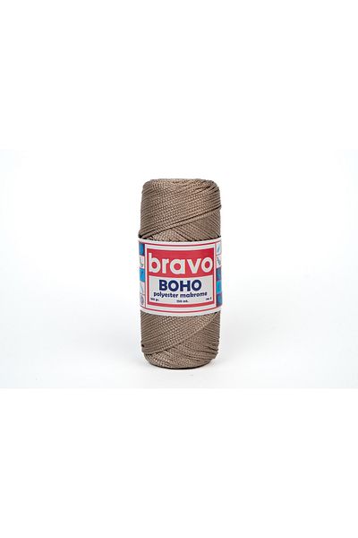 Bravo Boho Polyester Macrame Yarn 100 Gr 3 mm 40 Mink