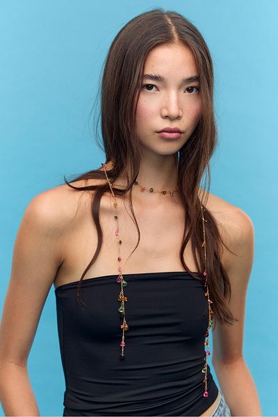 Stradivarius Long beaded necklace