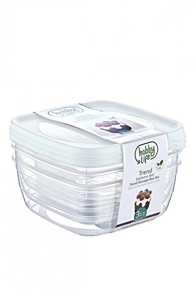 Plodna House Square Trend Storage Container Set – 3 X 1.5 L Microwave Oven Safe