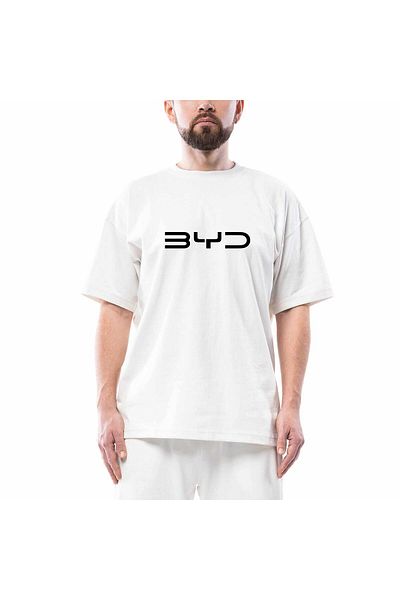 Z zepplin Byd Logo Black Oversize White T-Shirt