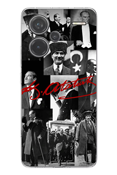 TechTree Redmi Note 13 PRO PLUS 5G Uyumlu Kırmızı Mustafa Kemal Atatürk İmza ...