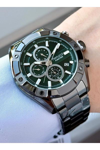 Ferrucci Men's Functions Active Metal Cord Wrist Watch