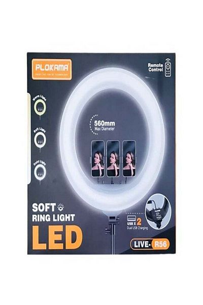 Generic PLOKAMA Soft LED Ring light 22inch