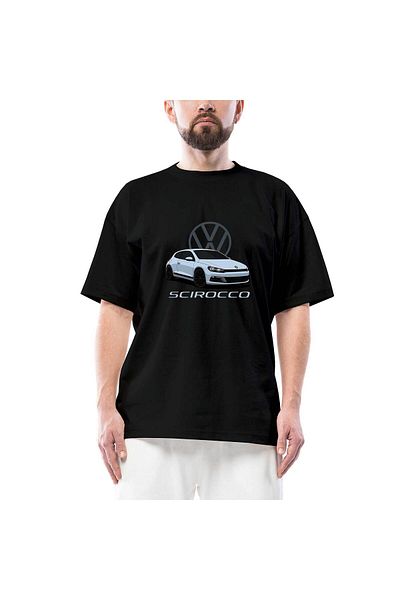 Z zepplin Volkswagen Scirocco Oversize Μαύρη Τ-shirt