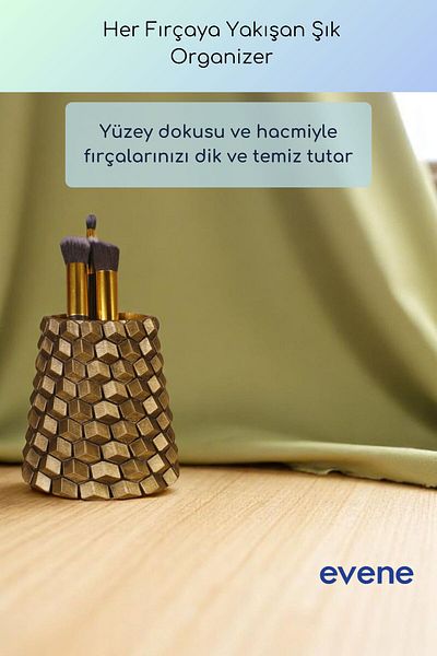 Evene Makeup Organizer Μακιγιάζ Βούρτσα Μακιγιάζ Organizer Organizer Gold Antique Color Model 84