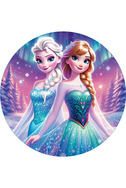 BatıDoğu Frozen Yuvarlak Pasta Yenilebilir Resim Baskı 20 cm