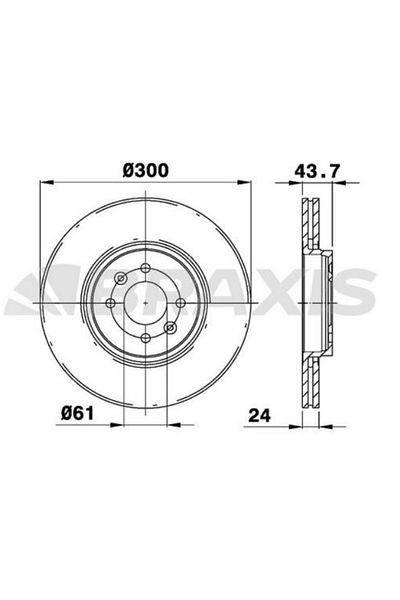 BRAXIS ON BRAKE MIRROR (DISK) SCENIC II 1.5DCI / 1.9DCI / 2.0 (4 BOLTS)