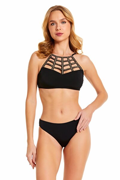 Argento Boncuklu Klasik Kap Bikini