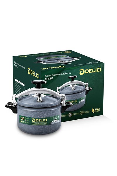 DELICI Aluminium Pressure cooker 5Ltr (DPC 5G)