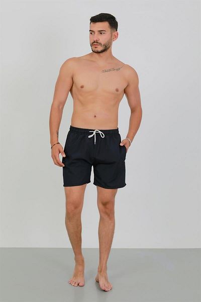 Celira Men's Zippered Pocket Swim Shorts Navy Blue