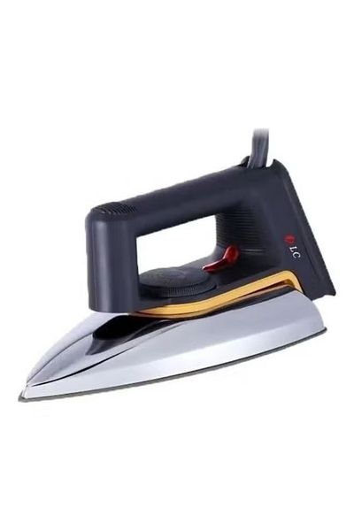 DLC Best Quality Classic Dry Iron 1000W DLC-39017 – Durable, Fast Heating, Black Finish