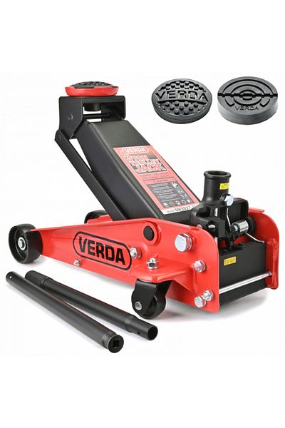 VERDA Hydraulic Car Jack Low Profile 130 mm 3.0T with 4 Wheels
