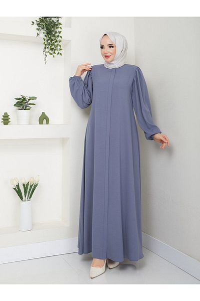 SG SARİALGİYİM Balloon Sleeve Sleeves Cut Hidden Zipper Inside Does Not Show Full Summer Tiril Tiril Summer Ferace