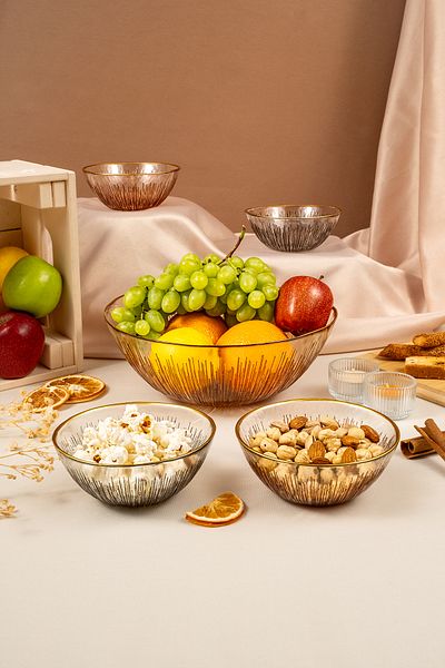 Fecra طقم أوعية ووجبات خفيفة ميستيك مكون من 5 قطع