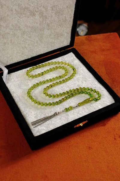 dergah tesbih Special Silver Design 99% Drop Amber Prayer Beads (Amber), (مسبحة قطرة كهريبار)