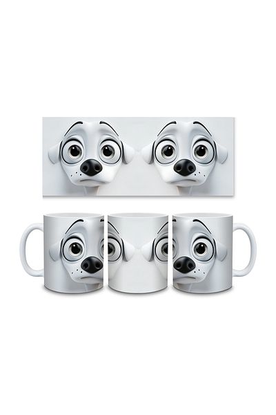 IŞILAY PROMOSYON Sarcastic Dog Face 3D Ceramic Mug Cup