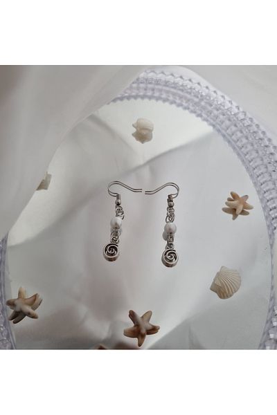glactuca craft Spiral Pearl Earrings Y2K