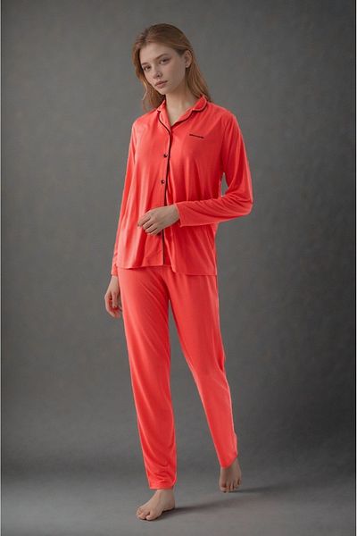 Pierre Cardin Women's Pomegranate Cotton Modal Boxed Pajamas Set Q9P4K3I6Ker
