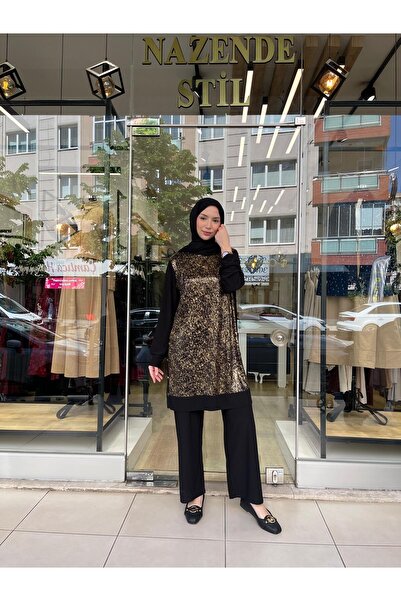 RECEP AYDIN Gold Stone Pants Suit