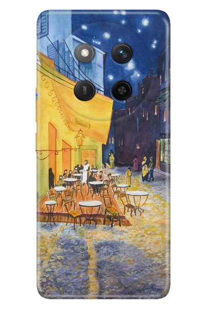 Cekuonline Honor X60 Pro - X9C 5g Case Art Silicone Printed Tpu Night Cafe