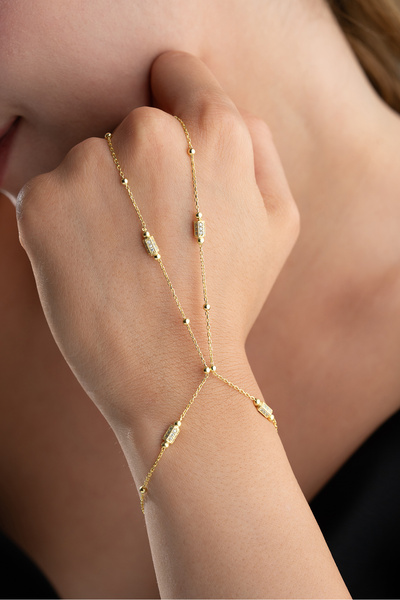 Silvano Jewelry 925 Ayar Gümüş Zirkon Taşlı Zincirli Şahmeran