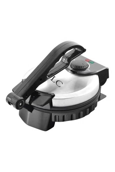DLC Electric Roti & Tortilla Maker – Non-Stick Plates, Fast Cooking, Black/Silver