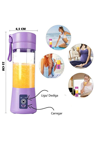 Protonust 6 Bıçaklı Taşınabilir Şarj Edilebilir Meyve Suyu Blenderi 380ml