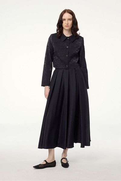 Zühre Textured Jacket Skirt Double Set