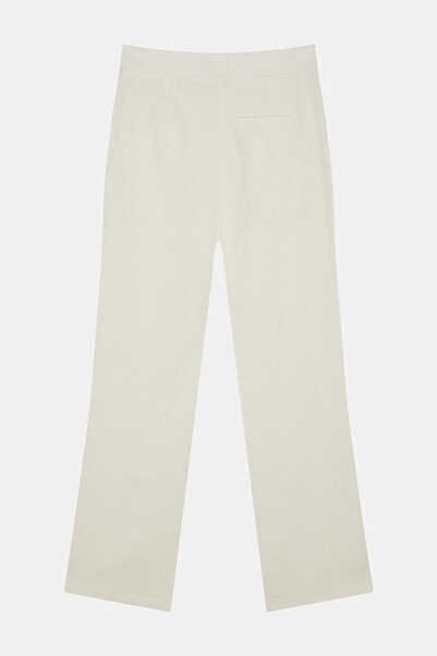 W Collection White Linen Cotton Trousers