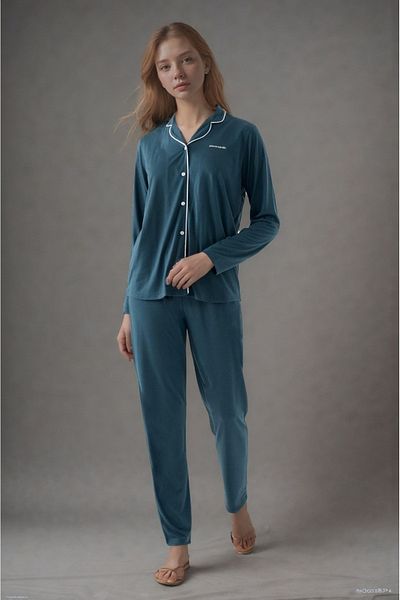 Pierre Cardin Set de pijamale pentru femei din bumbac modal cu buzunar Q9P4K3I6KER