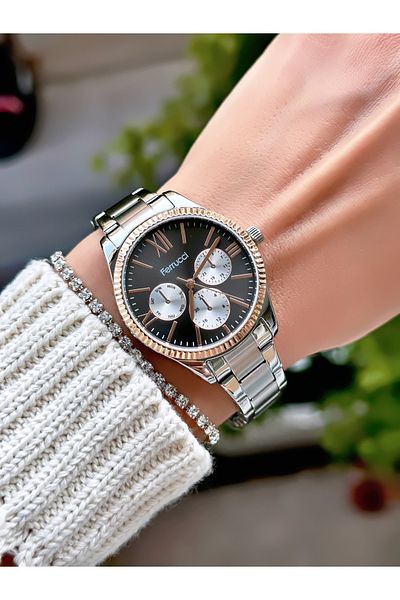 Ferrucci Steel Cord Women's Wristwatch 3 Atm Waterproof with 2 Years Warranty Mechanism