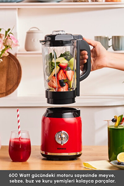 Karaca Vintage Craft Smoothie Blender Red