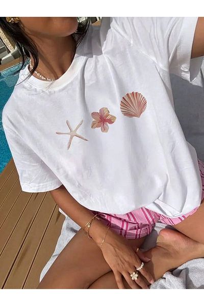 Touz Moda Summer Pinterest Design Unisex Oversize T-Shirt