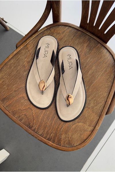 Mupa Shoes Women's Slipper BEIGE SUEDE