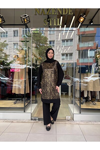 RECEP AYDIN Gold Stone Pants Suit