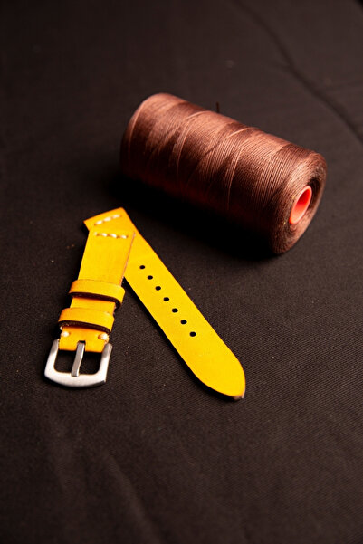 Derycraft 22mm El Yapımı Deri Saat Kordonu – Tek Kat Minimal Hakiki Deri Kayış