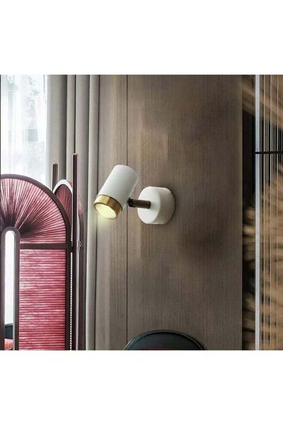 Moonlight Lighting Wall-Mounted 906-056 Adjustable Spotlight LED Wall Lamp for Bedroom and Living Room - White
