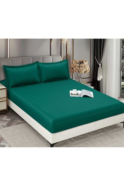CHIRASO CHIRASO Bed Cover Set, DAMASK, for 180x200 cm mattress and 2 Pillowcases 52x80cm, green