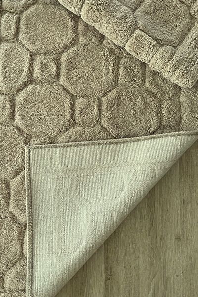 Thalia Home 100% Cotton Tufting Water Absorbent Soft Textured Bath Mat Set, Bathroom Carpet Set of 2 60X100 - 50X60